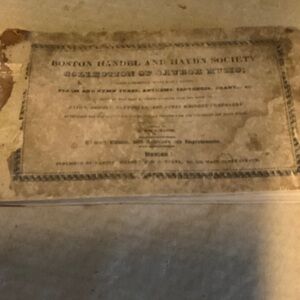 Vintage Boston Handel and Haydn Society Sheet Music. 1832